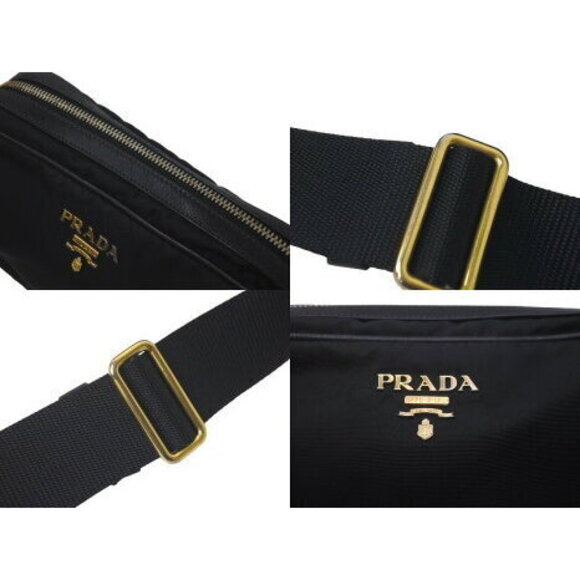 Prada Shoulder Bag Nylon Logo Leather - Picture 5 of 8